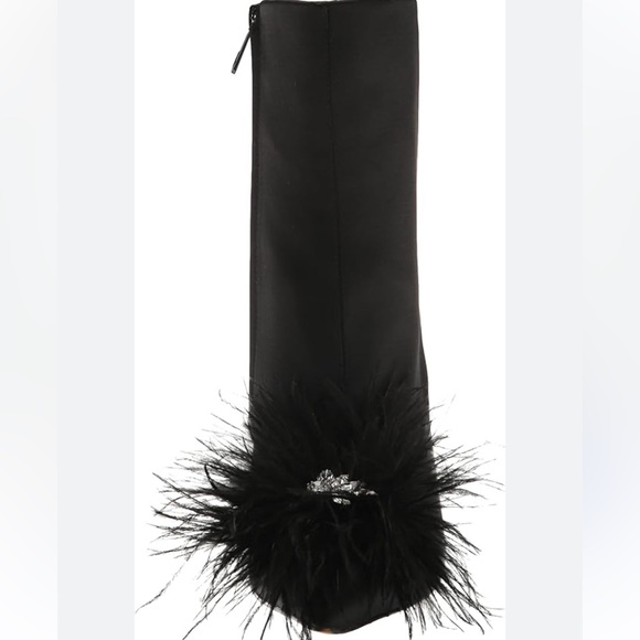 NEW Sam Edelman x Anthropologie Ency Black Satin Heel Ankle Boot women size 7 - Picture 3 of 9